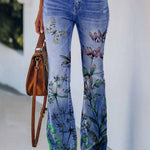 Women's Casual Printed Jeans