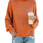 Women's Autumn Turtleneck Slim Wool Long Sweater