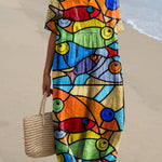 Women's Fish  Art Print  Casual Dress
