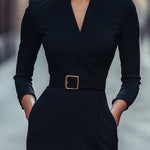 Hana | Elegant Midi Dress with a Flattering Waist