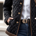 Casual Fashion Lapel Quilted Zippered Padded Jacket