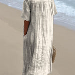Women's Scandinavian Style Fish Art Modern Vintage Fish Art Vintage Print Flowy Dress