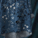 Women's Vintage Flower Print Casual Cotton And Linen Shirt