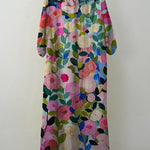 Colorful Spring Floral Garden Printed Women's Pocket Cotton Dress