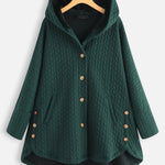Women's Retro Stylish Casual Long Sleeve Loose Hooded Warm Cotton Jacket Coat