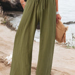 Women's Cotton And Linen Wide Leg Casual Pants