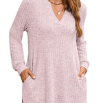 Women's Solid Color Stylish Long-sleeved Casual Knitted Top