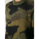 Men's Vintage Camouflage Jacquard Crew Neck Sweater