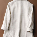 Women's 3/4 Sleeves Linen And Cotton Jacket