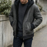 Riccardo Sheepskin Hooded Jacket