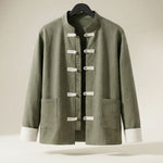 Tiberio Linen-Blend Mandarin Jacket