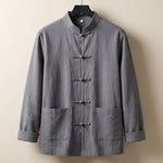 Domenico Linen-Blend Mandarin Jacket