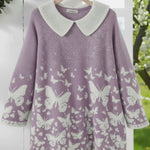 Butterfly Valley Art Print Peter Pan Collar Sweater