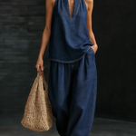 Cozy Minimalist Two-piece Denim Set