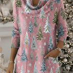 Winter Secrets Christmas Cowl Collar Knit Sweater