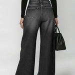 Women's New High-waisted Casual Loose Wide-leg Jeans