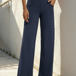 Cozy Travel Office Casual Elastic Wide-leg Pants