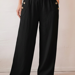 Cozy Breathable Loose Linen Cotton Wide-leg Pants