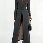 Women's Single-breasted Long Coat