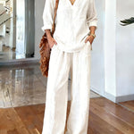 Women's Casual Crew Neck Long Sleeve Set