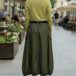 Women's Casual Pocket Balloon Skirt