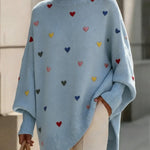 Sweater with a heart pattern