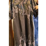 Women's Loose Casual Floral Print Cotton Linen Shirt Dress