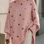 Sweater with a heart pattern