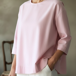 Elegant Backless Design 100% Cotton Shirt Top