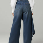 Women's High-waisted Relaxed Fit Wide-leg Jeans With A Stylish Design.