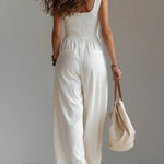 Women's Casual Jumpsuit With Wide-leg Pants