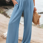 Cozy Wide-waisted Denim Wide-leg Pants