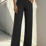 Cozy Travel Office Casual Elastic Wide-leg Pants