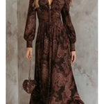 Women's Vintage Paisley Print Dress