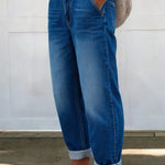 Women's Straight-leg Casual Cotton Jeans