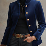 Women's Vintage Velvet Gold Button Jacket
