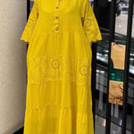 Women's Patchwork Embroidered Lace Loose Linen And Cotton Dress