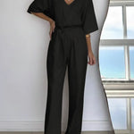 Women's Linen And Cotton Jumpsuit