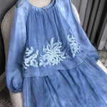 Women's Floral Print Casual Long-Sleeved Dress