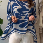 Loose-fitting Casual Printed Chiffon Top