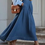 Elegant Stylish Irregular Hem Denim Skirt
