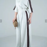 Casual Zip-up Cotton Jumpsuit