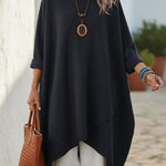 Cozy Oversized Cocoon-shaped Knit Pullover Sweater