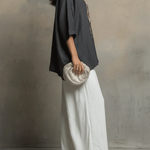 Cozy Cotton-linen Irregular Top And Wide-leg Pants Two-piece Set
