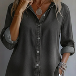 Cozy Casual Denim Shirt Top