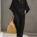 Loose And Cozy Linen And Cotton Dress
