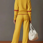 Women's Solid Color Casual Zip Art Stylish Cotton Suits