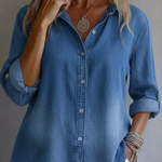 Cozy Casual Denim Shirt Top