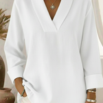 Vintage And Elegant Shawl Collar Linen Shirt