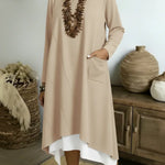 Women's Loose-fitting Casual Dress With Pockets